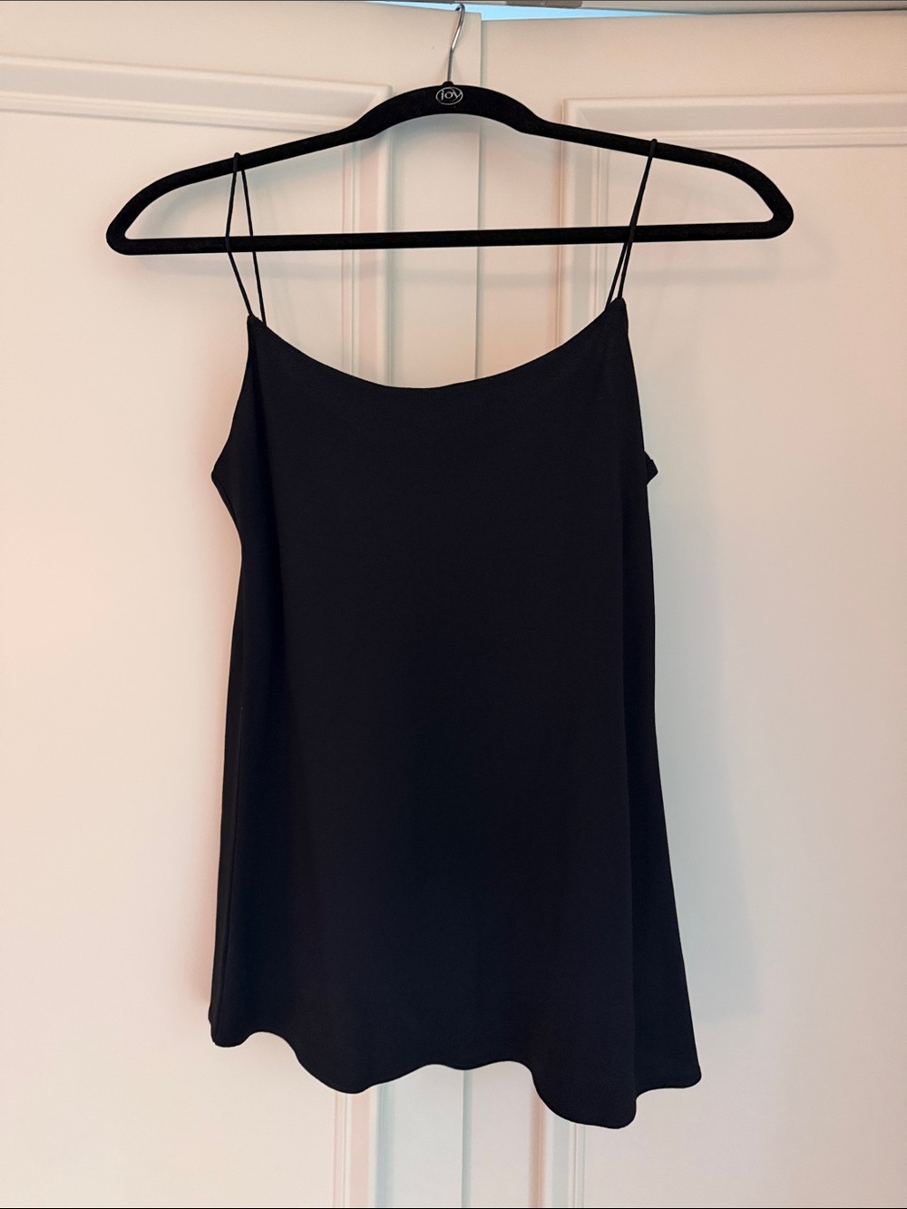 Theory Black Silk Spaghetti Strap Camisole